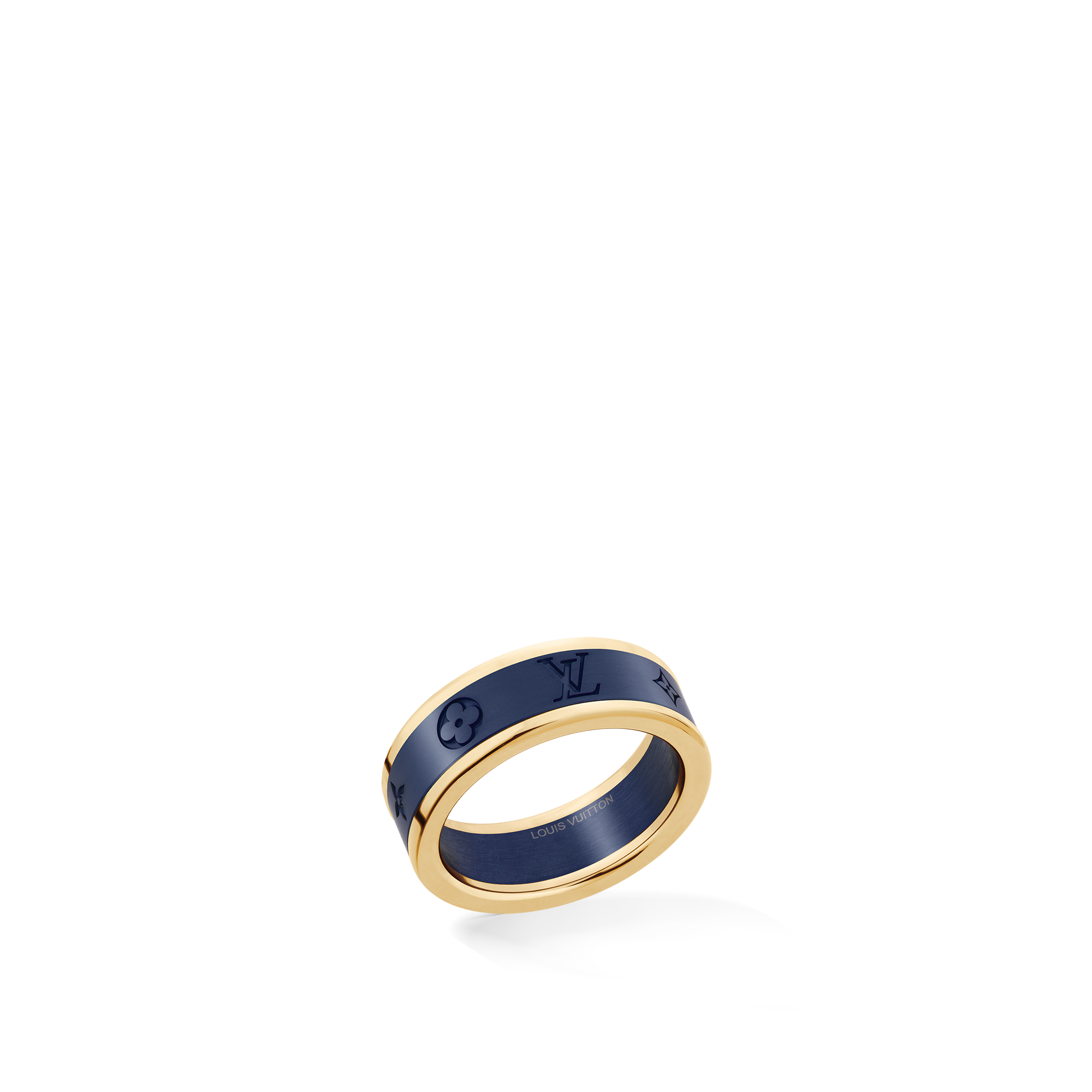 Les Gastons Vuitton Small Ring, Yellow Gold and Titanium 